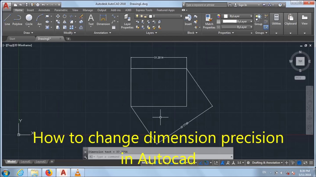 modify dimensions in autocad
